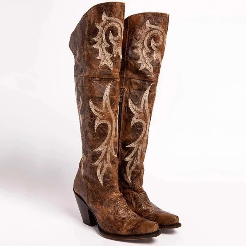Chic Thick Heel Riding Boots