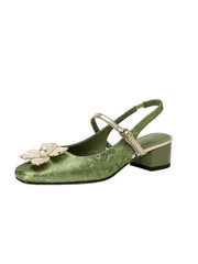 Chic French Retro Square Toe Heels