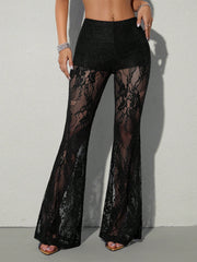 Sexy Sheer Flared Pants