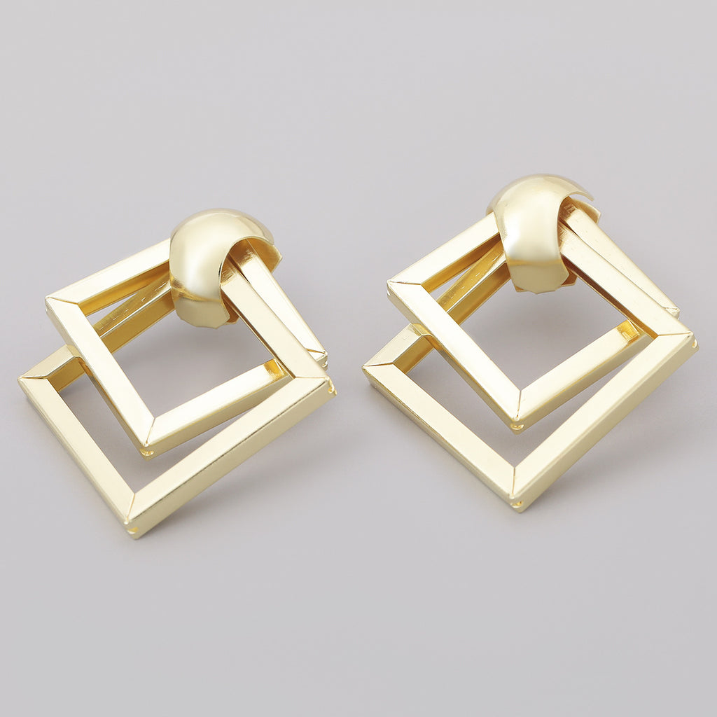Retro Metallic Stylish Earrings
