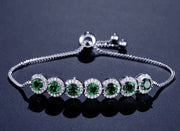 Emerald Zircon French Adjustable Bracelet