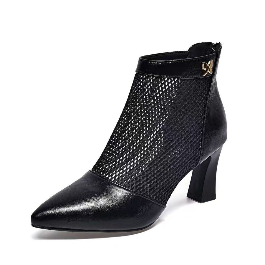 Elegant Hollow Sandal Booties