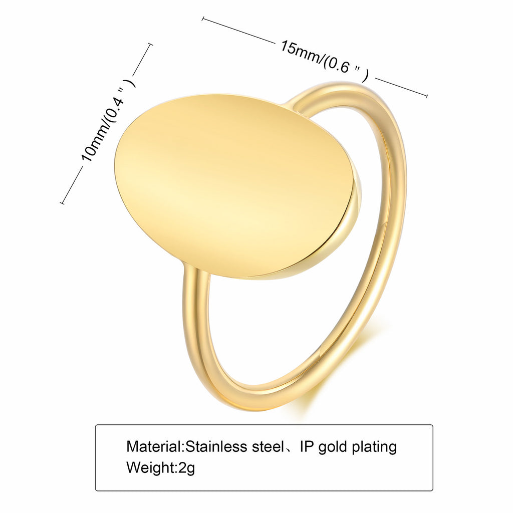 Minimal Oval Signet Ring