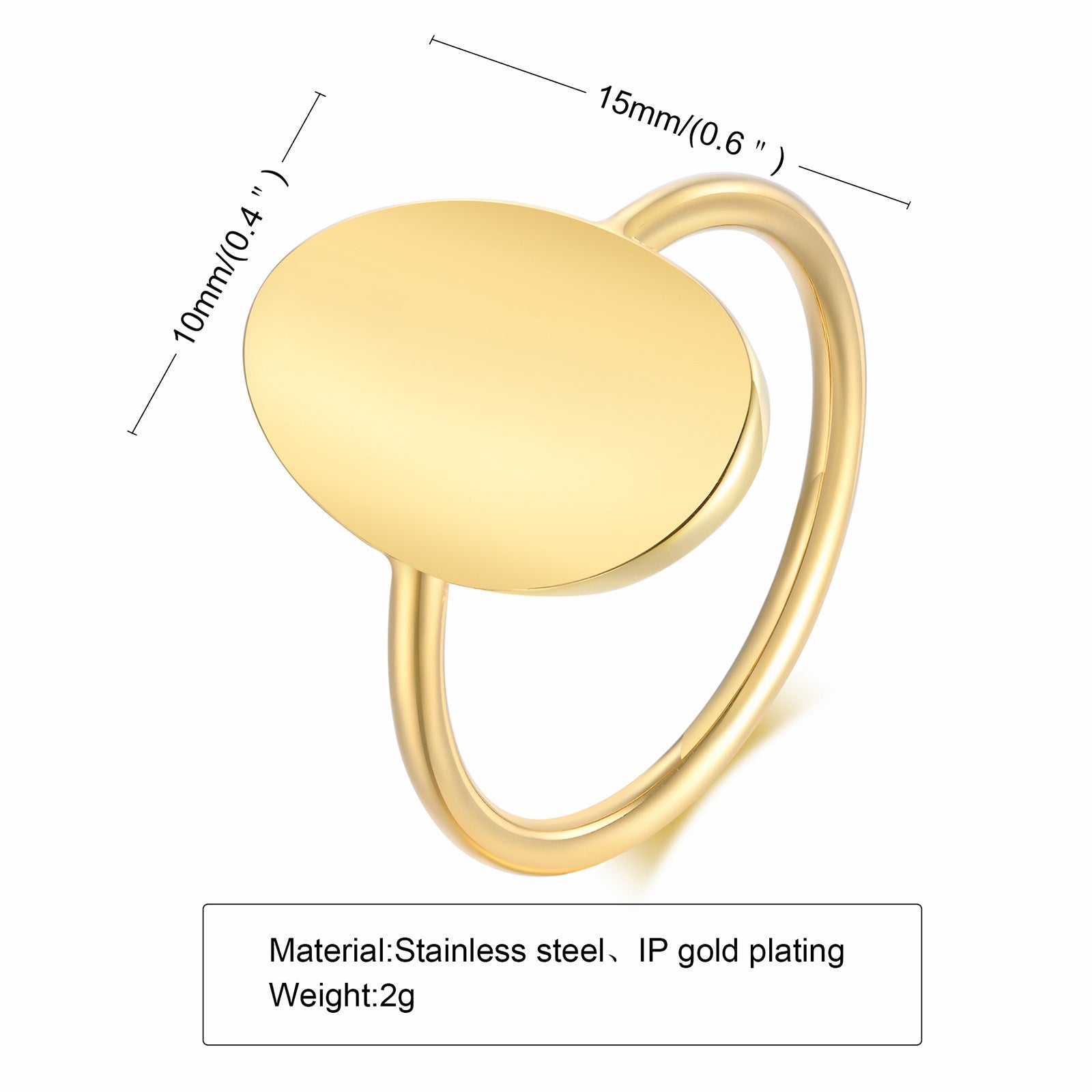 Minimal Oval Signet Ring
