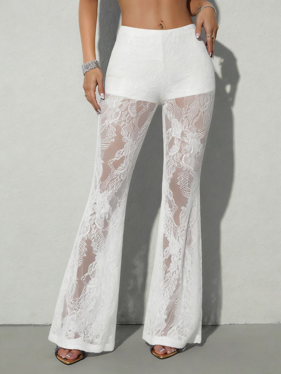 Sexy Sheer Flared Pants