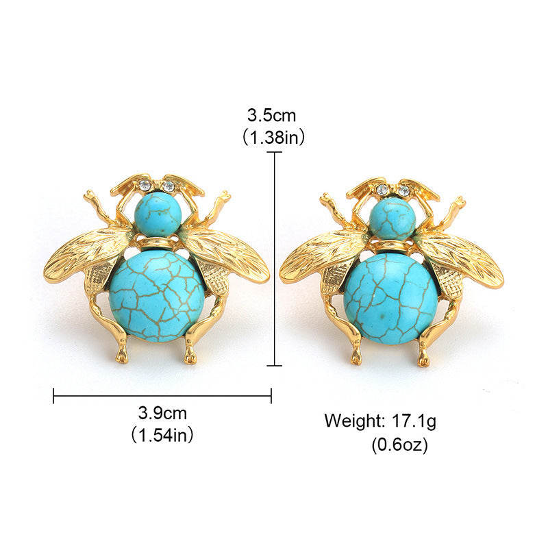 Vintage-style Turquoise Spider Necklace & Earrings