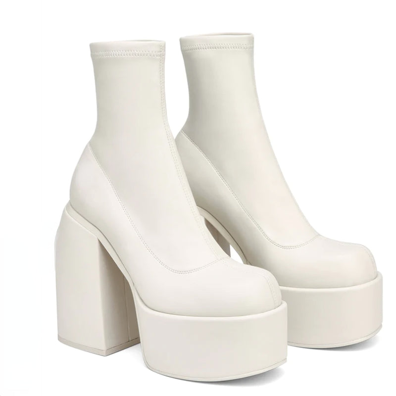 Glam Chunky Heel Party Boots