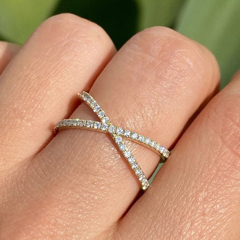 Elegant Cross Gold Ring