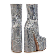 Luxe Starry Rhinestone Ankle Boots