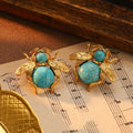Vintage-style Turquoise Spider Necklace & Earrings