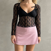 Slim-fit Lace Vintage-style Top