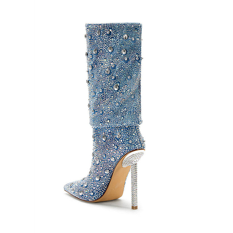 Glam Pointed Heel Boots