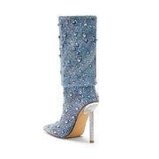 Glam Pointed Heel Boots