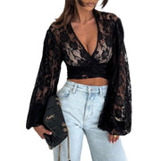 Lace Long-Sleeve Romantic Top
