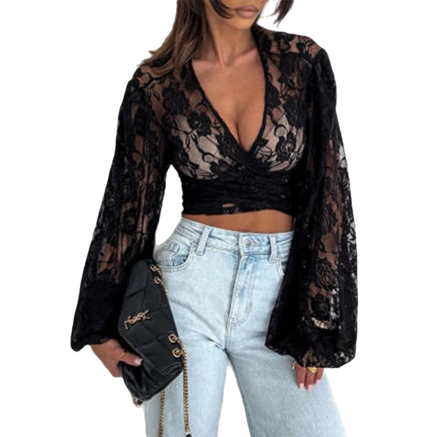 Lace Long-Sleeve Romantic Top
