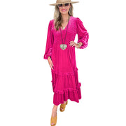 Go Pink! Velvet Comfy & Stylish Dress