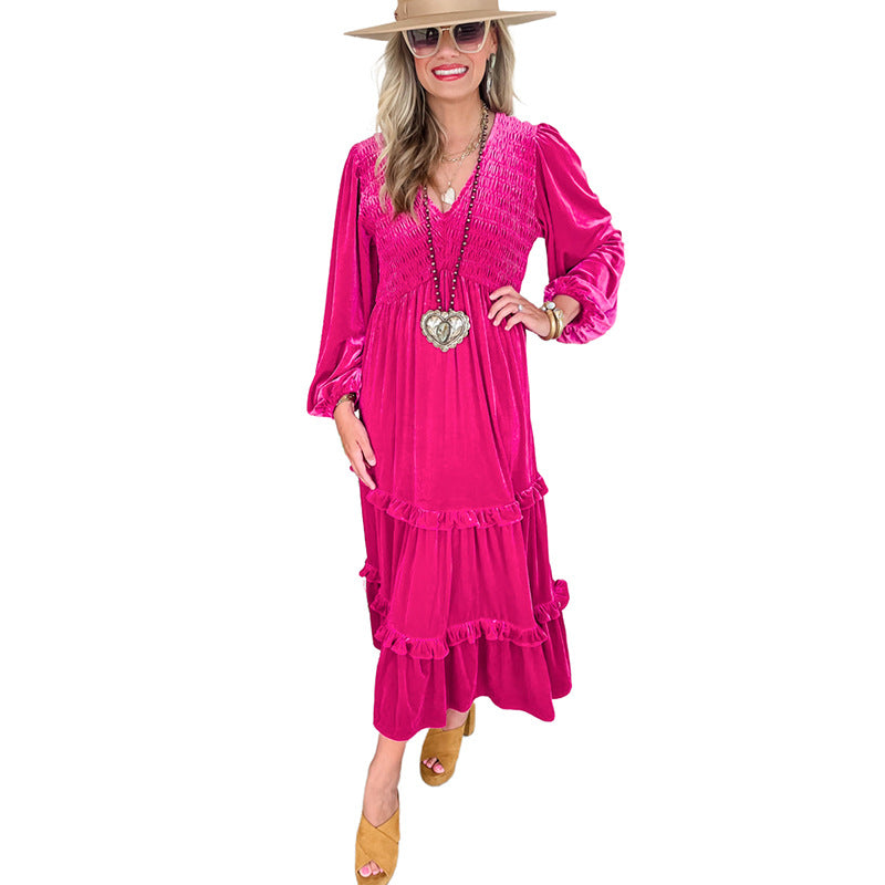 Go Pink! Velvet Comfy & Stylish Dress
