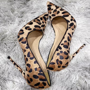 Sexy Suede Leopard Print Heels