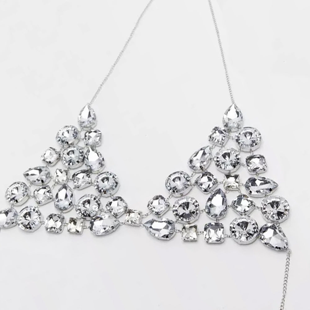 Rhinestone Geometric Bra Chain Jewelry