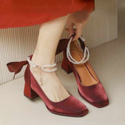 Sleek Square Toe High Heels