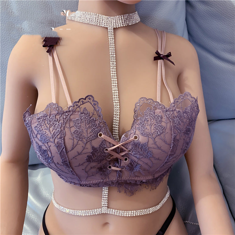 Sexy Bikini Body Chain with Diamond-style Rhinestone stones + necklace