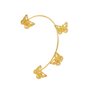 Butterfly Desuign Earrings Without Pierced Diamonds