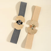 Stretchy Glittering With Pearls, Elastic Belt
