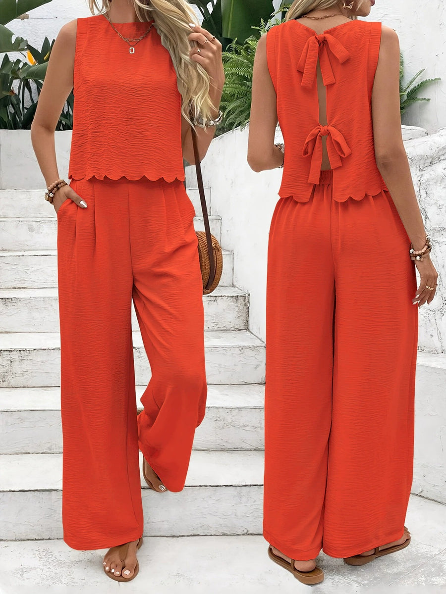 Chic Casual Two-Piece Pants Set
