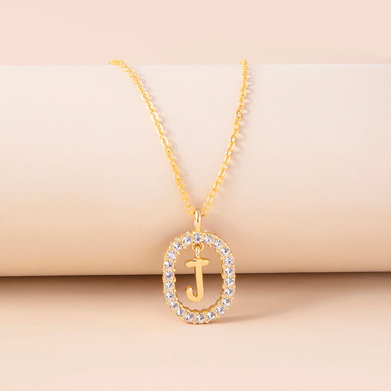 Crystal Classic Letter Necklace