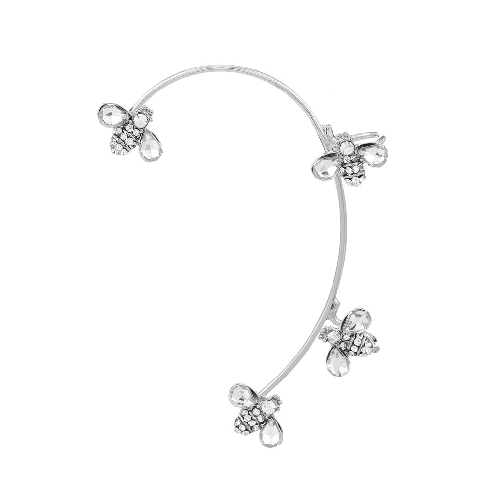 Butterfly Desuign Earrings Without Pierced Diamonds
