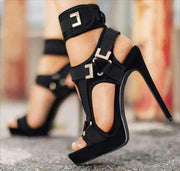 Sexy Buckle Platform Stiletto Sandals