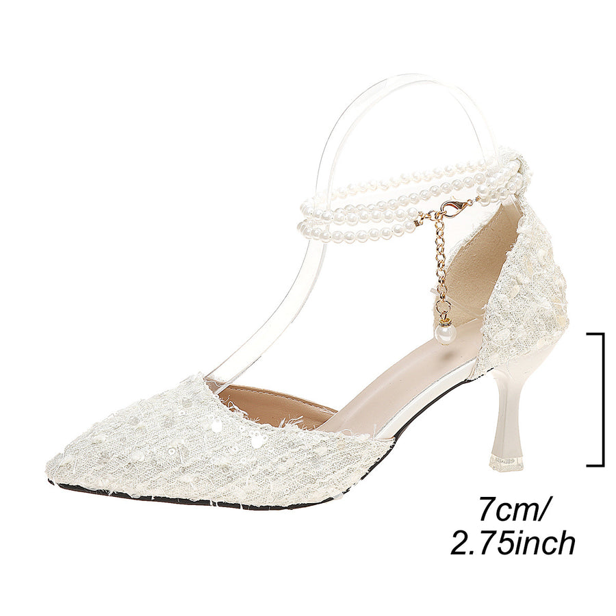 Glam Pointed Toe Bow Stiletto Heels