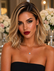 Single diamond-style necklace
