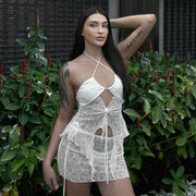 Seaside Pure Desire Sexy Mesh Slip Dress Set