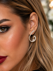 Spiral Pearl Earrings